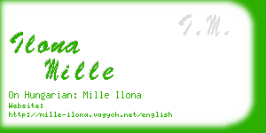 ilona mille business card